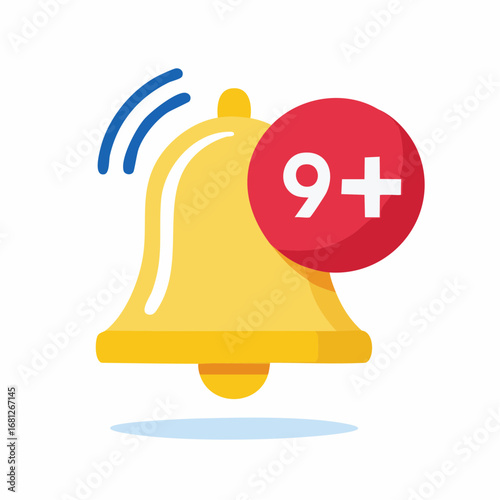 Never miss a beat with this notification bell icon, perfect for app design, social media updates, and timely reminders, delivering crucial alerts and information instantly, ideal for modern interfaces