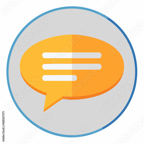 Engaging speech bubble icon for dynamic communication and modern messaging apps, perfect for social media marketing, website designs, and innovative digital platforms, originally a vector graphic