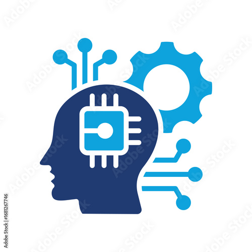 Human Augmentation glyph color icon