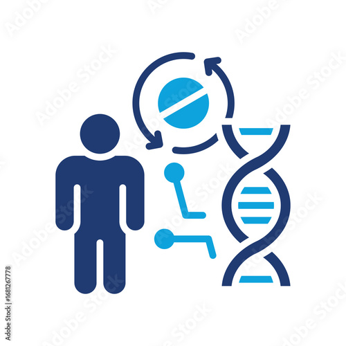 Personalized Medicine glyph color icon