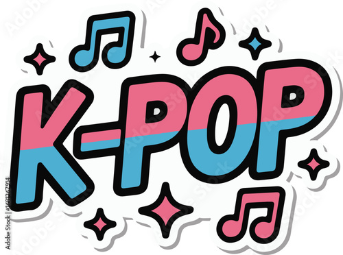 K pop sticker design editable design for print on demand products k music Korean pop concert design
