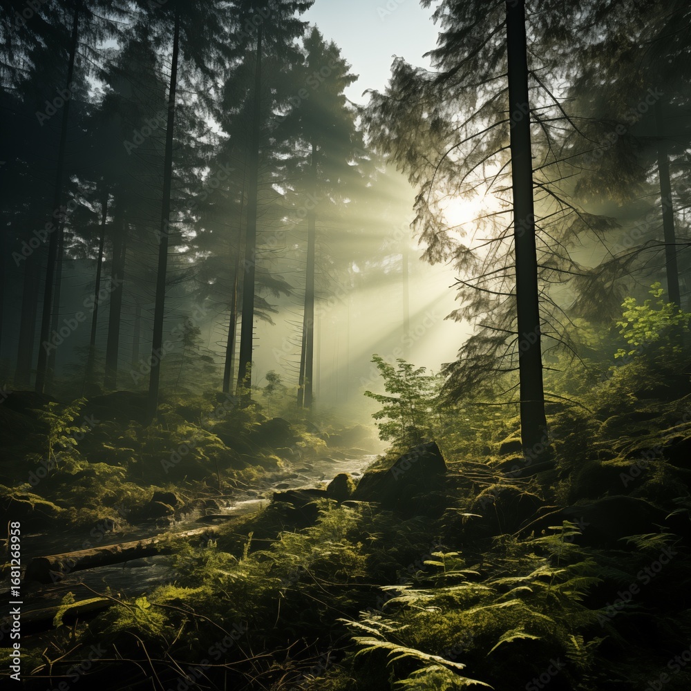 Fototapeta premium morning in the forest