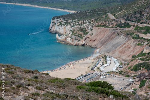 Schilderij op canvas High-angle, full shot of a coastal area
