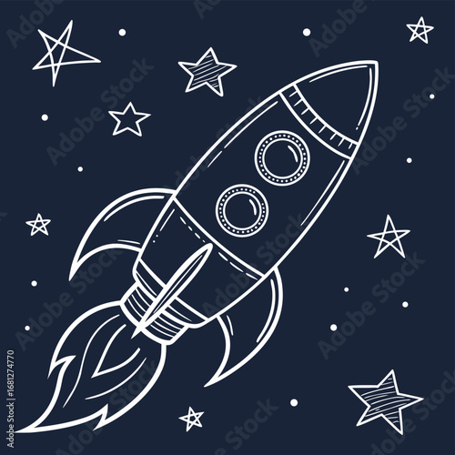 rocket in space