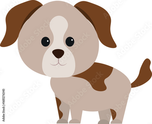  Dog in cartoon style. vector illustration