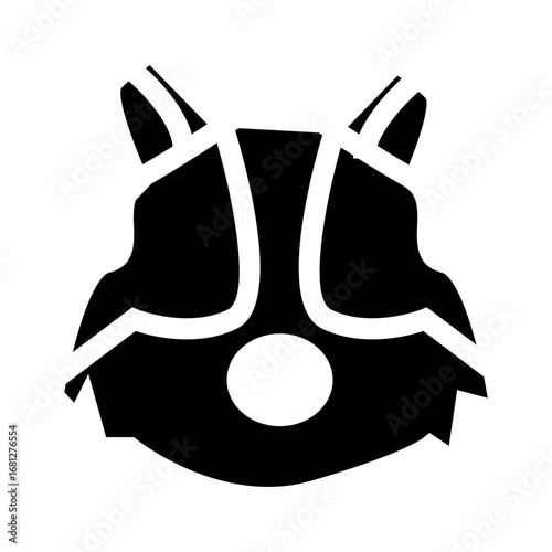 illustration of a black head hamster animal