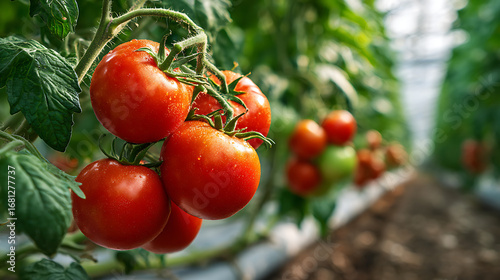 Innovative agricultural practices modern farms digital technology greenhouse environment close-up view sustainability and growth