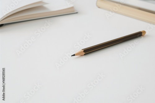 Wallpaper Mural Pointed pencil resting on empty white note paper with business and office themes Torontodigital.ca