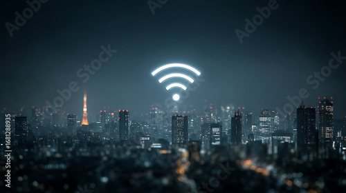 Innovative wifi technology integration digital environment abstract image futuristic viewpoint connectivity concept