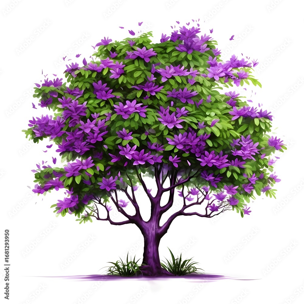 Fototapeta premium lilac tree isolated on white
