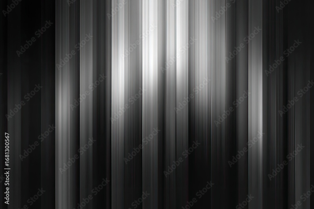 Obraz premium Abstract grayscale vertical stripes. Soft light highlights vertical bands