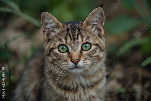 Wallpaper Mural Cat with emerald eyes staring Torontodigital.ca