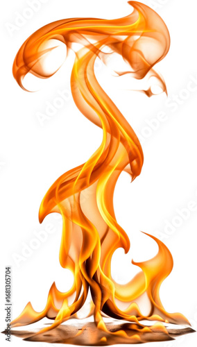 Dynamic Abstract Orange Yellow Flame Graphic Design Element