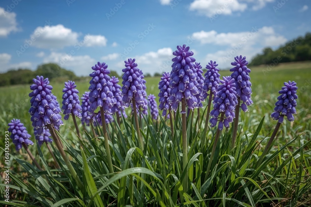 Fototapeta premium Purple Grape Hyacinth Blossoms