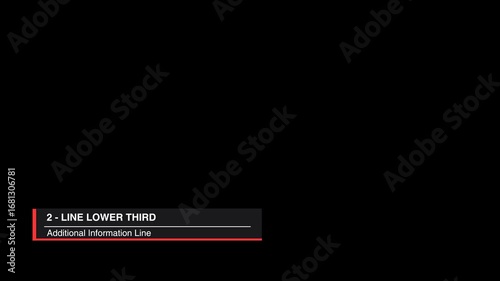 Simple Black Double Line Lower Third