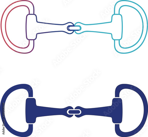 Horse bit vector graphic equestrian equipment riding design art