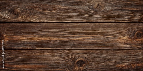Wallpaper Mural Dark brown wooden planks arranged in horizontal layers.  Natural wood grain and knots are visible Torontodigital.ca