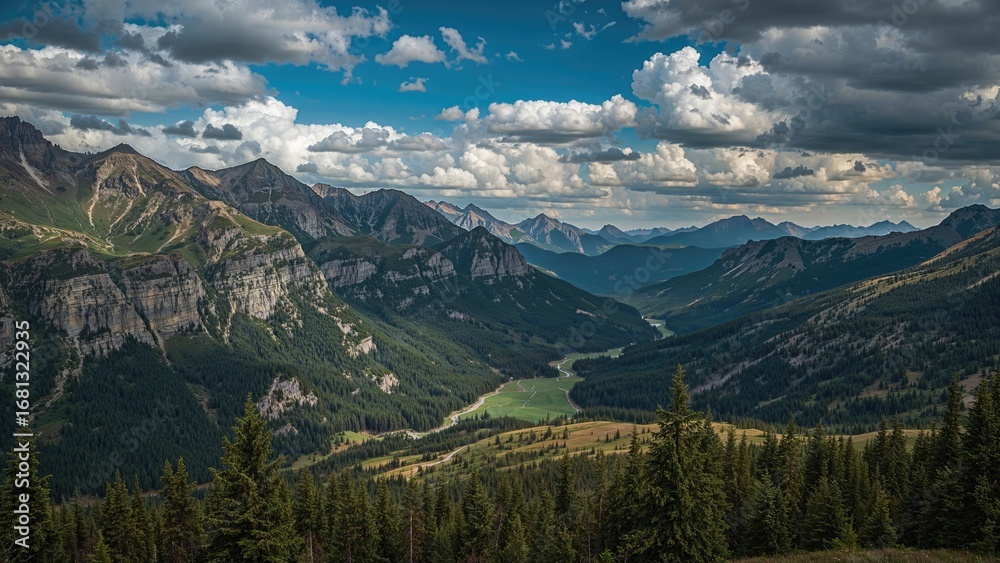 Obraz premium Untamed Wilderness, Mountainous Scenery and Natural Views