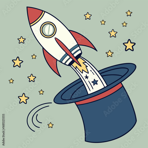 rocket on the moon