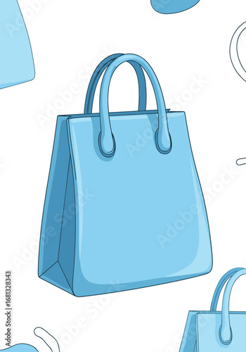 Chic light blue handbag design, perfect for fashion and lifestyle content