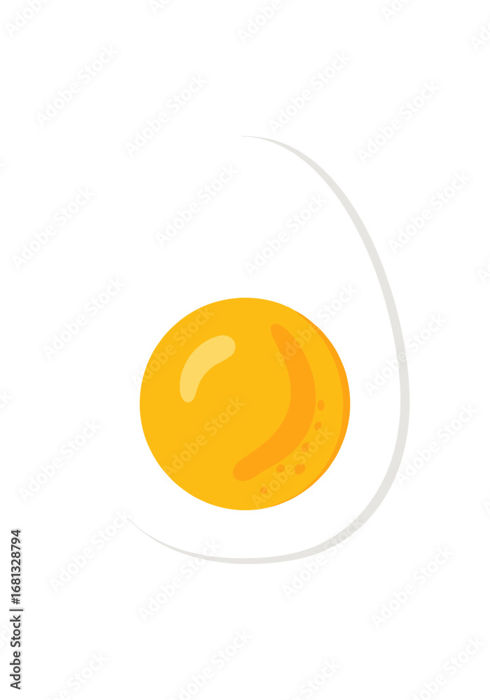 Vibrant, perfectly cooked egg yolk shines with fresh, healthy breakfast appeal