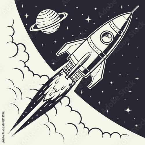 rocket on the moon