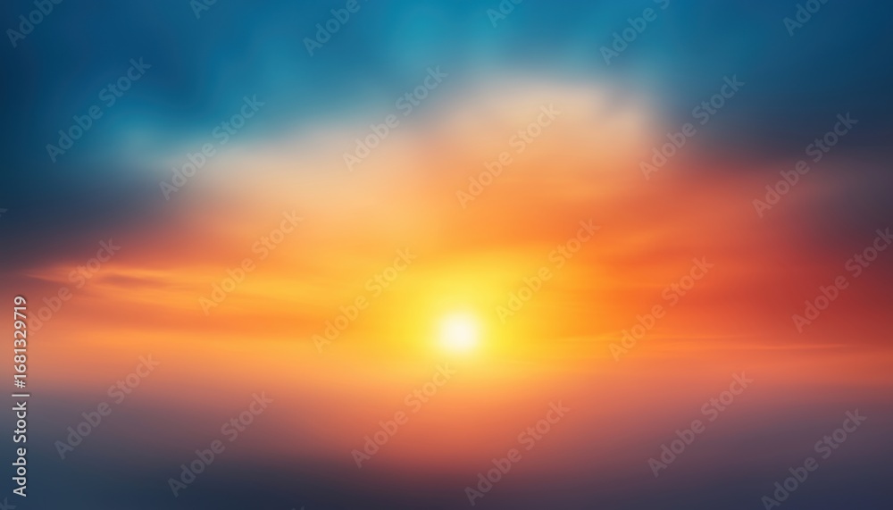 Fototapeta premium Beautiful Sunset: An Abstract Display Of Nature'S Colors In The Evening Sky During Summer Twilight