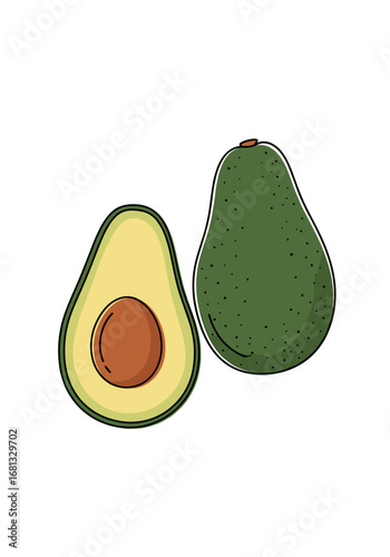 Fresh, healthy avocado halves ready for delicious meals, vibrant and nutritious food photography