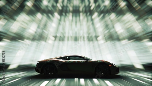 Car with Bokeh Motion Blur Background at Night
