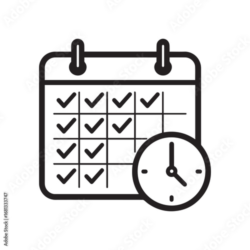 Wall Calendar Business Icon