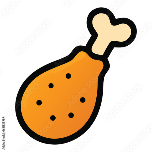 Crispy golden brown chicken leg perfect for food blogs, restaurant menus, recipe websites, and cooking related articles. Savory and appetizing.