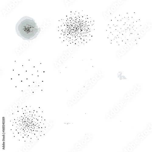 Dispersed delicate grains vector fine airy dust light particles motes icon