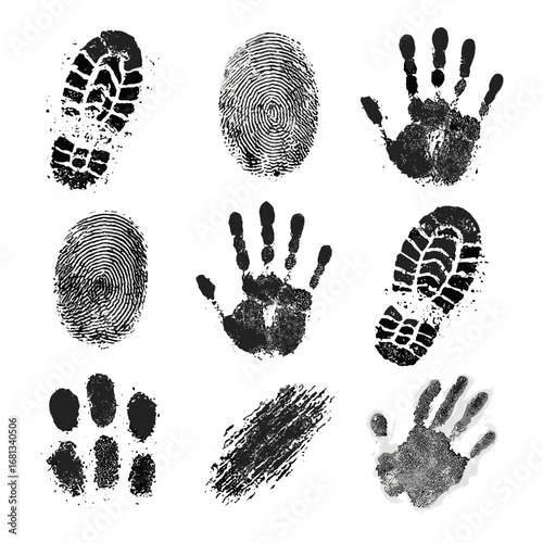 Vector muddy boot scuffs impressions marks smudged dusty greasy dirty icon prints