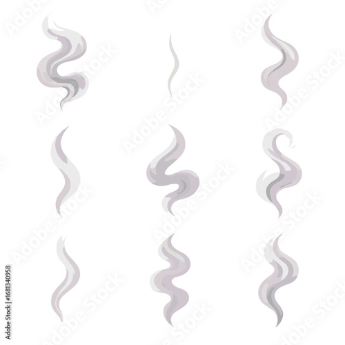 Ribbon foggy white delicate vector smoke haze icon trails drift grid smoky