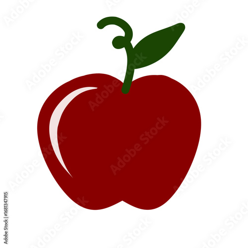red apple vector illustration