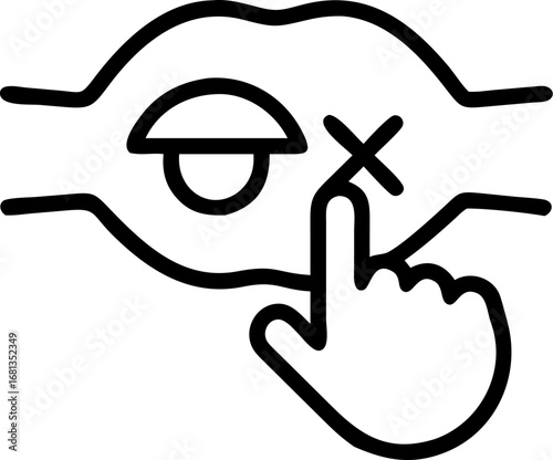 vector illustration of a cross symbol