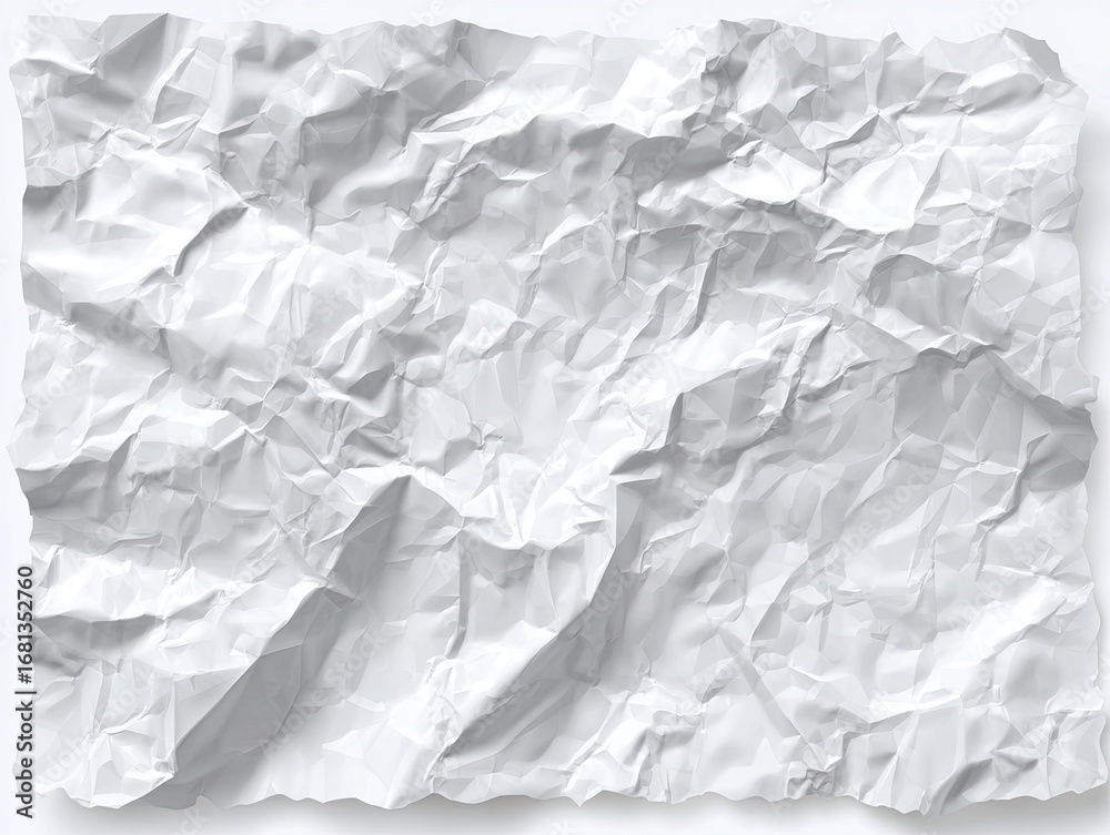 Fototapeta premium Crumpled white paper texture (1)