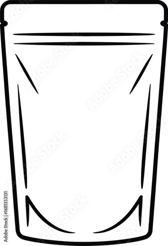 Stock vector of stand up pouch packaging mockup for food product editable