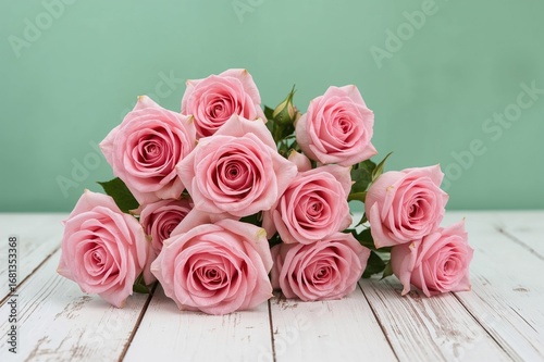 Delicate pink roses resting...