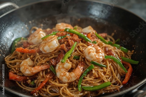 Shrimp Noodles Stir-Fry wit...