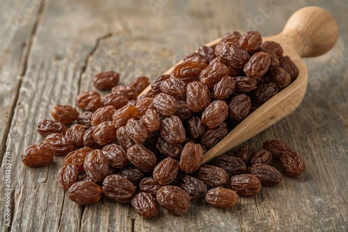 Wooden Scoop Filled with Ra...