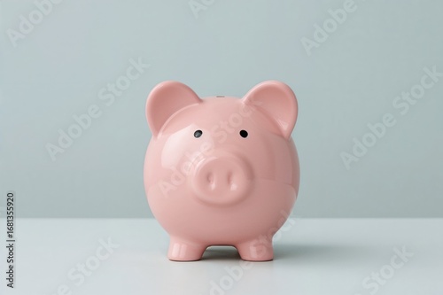 Piggy Bank Sitting Alone on...