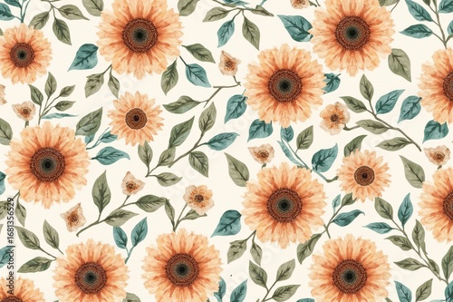 Delicate watercolor flower ...