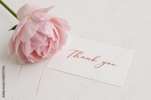 Thank you note alongside a ...