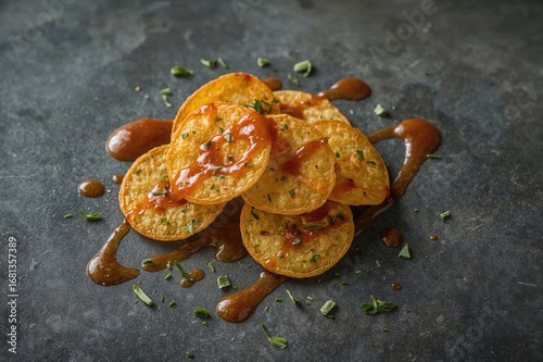 Crispy Potato Snacks Served...