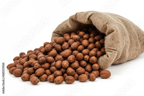 Burlap sack filled with pal...