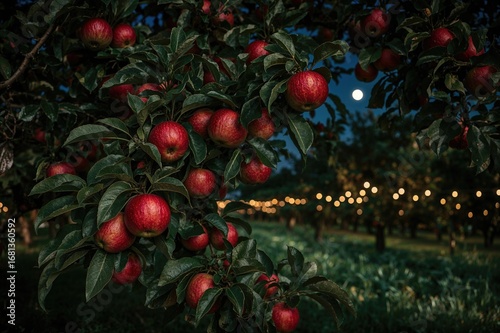 Nighttime photograph of a b...