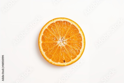 Single orange wedge on a pl...