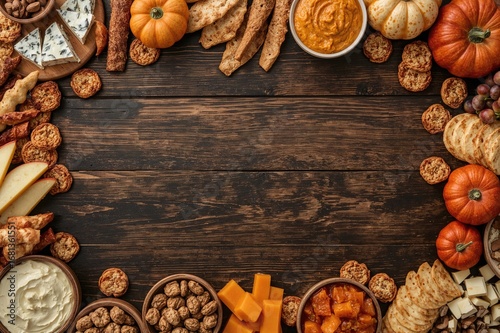Autumn-themed snack arrange...
