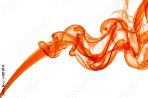 White backdrop with orange ...